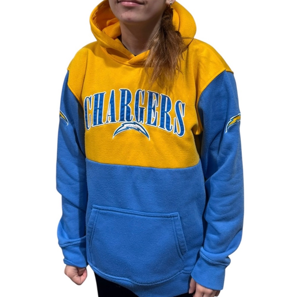 Vintage NFL Team Apparel LA Chargers Hoodie Youth XL 18-20 Blue Yellow